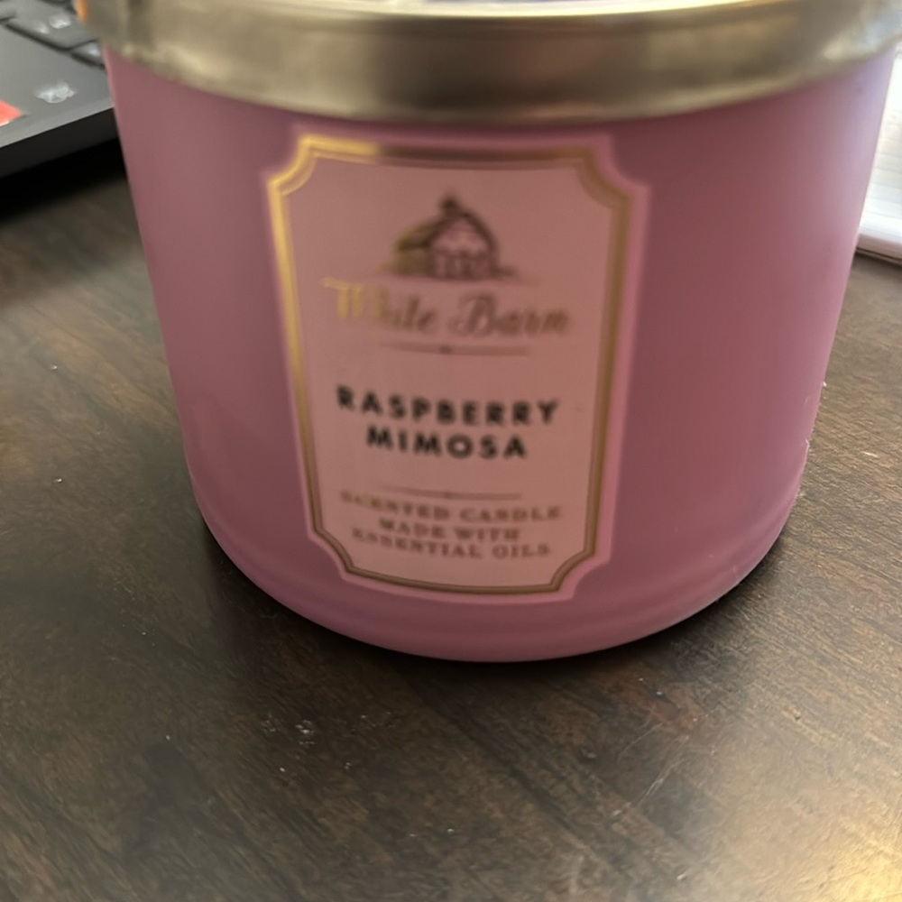 Bath and body works raspberry mimosa candle